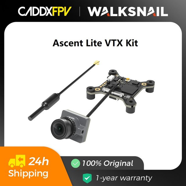 Caddx Walksnail Ascent Lite VTX Kit Digitale Bildübertragung in Schwarz mit 1080P/60FPS und geringer Latenz für Ascent FPV-Brillen - Bild 1