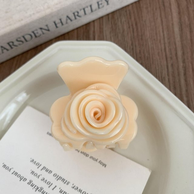 Haarspange 3D-Rosenblüten, grauweiß, Damen - Bild 1