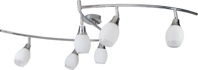 Näve LED-Spotschiene Rom 6-flammig in Chrom aus Metall und Glas mit 6 Brennstellen, B/H/T: 9 x 15 x 160 cm - Bild 1