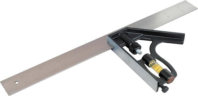 Stanley Kombinationswinkel mit Kunststoffgriff in Schwarz und Silber, Länge: 30 cm - Bild 2