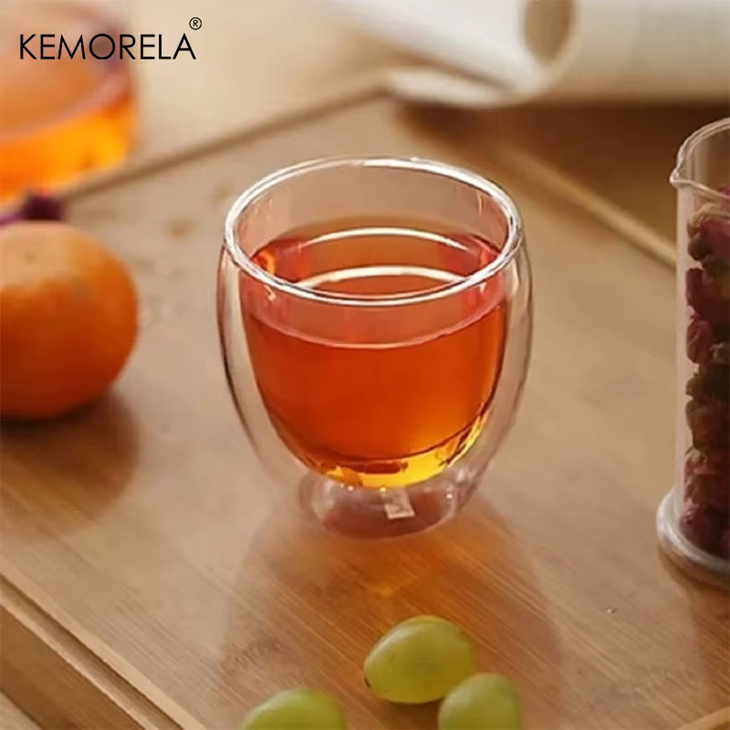 KEMORELA Set aus 6 doppelwandigen Espresso Tassen aus Borosilikatglas, transparent, 80 ml pro Tasse - Bild 4