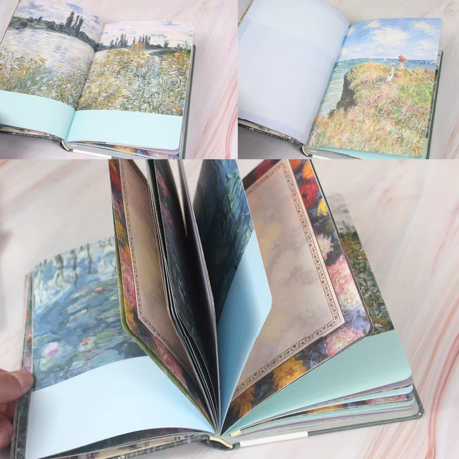 Monet Ölgemälde Garten Hardcover Notizbuch A5 mit 128 Blatt und 256 Seiten, Blanko Tagebuch in Multicolour - Bild 2