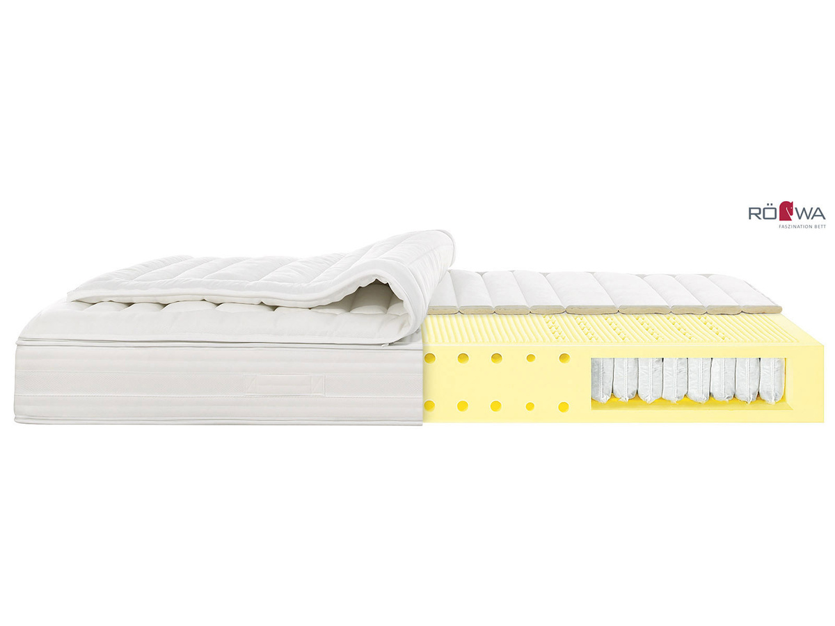 RÖWA Etera Boston Deluxe Boxspring-Matratze mit Taschenfederkern in Weiß, B/T: 80 x 200 cm - Bild 1