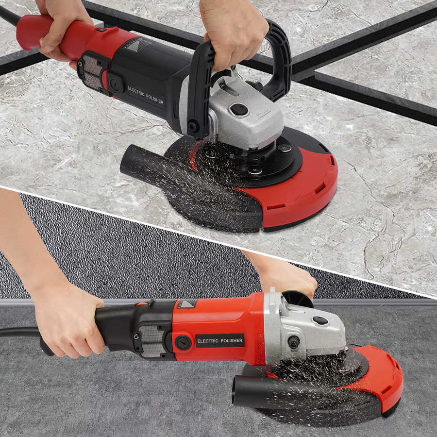 Staubfreie Schleifmaschine mit 1580W Leistung, 3000 U/min und einstellbarer Geschwindigkeit in Rot - Bild 2