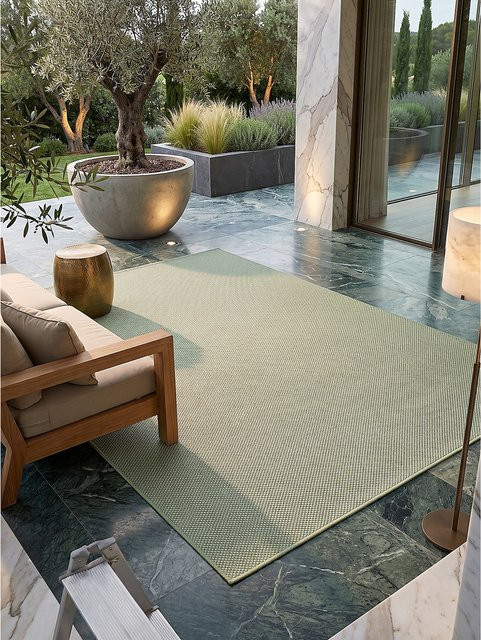 Flachgewebe-Teppich Kadima Design aus Polypropylen in Grün, B/T: 300 x 400 cm - Bild 1