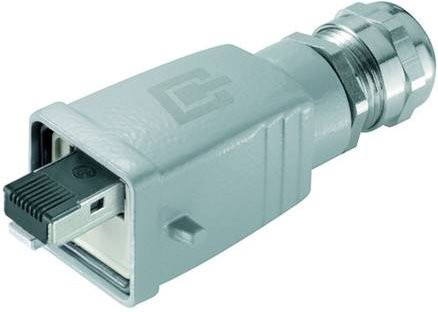 Weidmüller Sensor-Aktor-Datensteckverbinder Stecker gerade grau aus Metall, 10 Stück - Bild 1