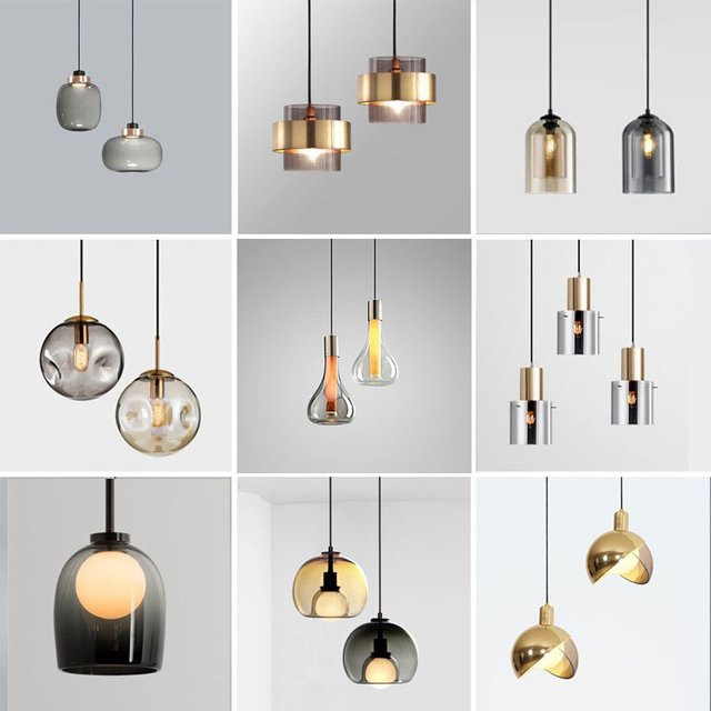 YongYing Lumin Nordic LED Anhänger Lampe aus Glas in Transparent im Industriellen Design für Küche und Restaurant - Bild 1