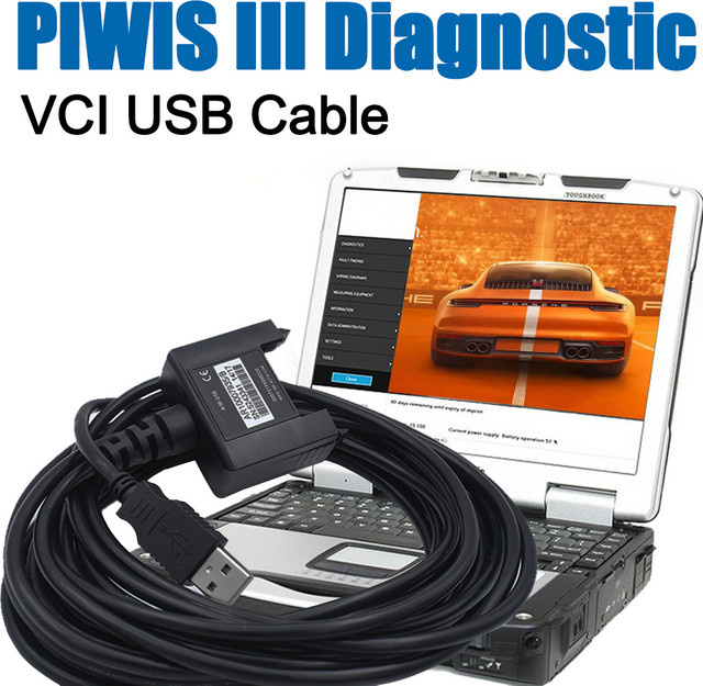 HUBOSWER PIWIS 3 Diagnosewerkzeug mit USB-Kabel für PT3G-E-VCI in Schwarz - Bild 1