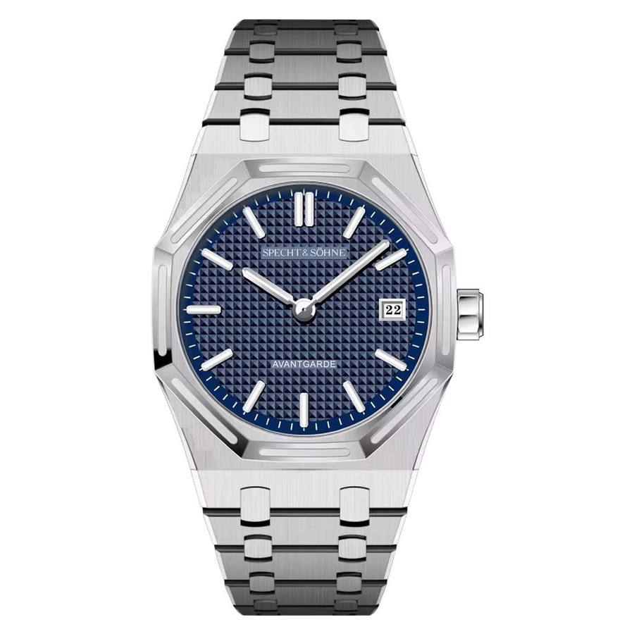 Specht & Söhne Armbanduhr, Quarz, Edelstahl, 38 mm, Blau, Herren - Bild 2