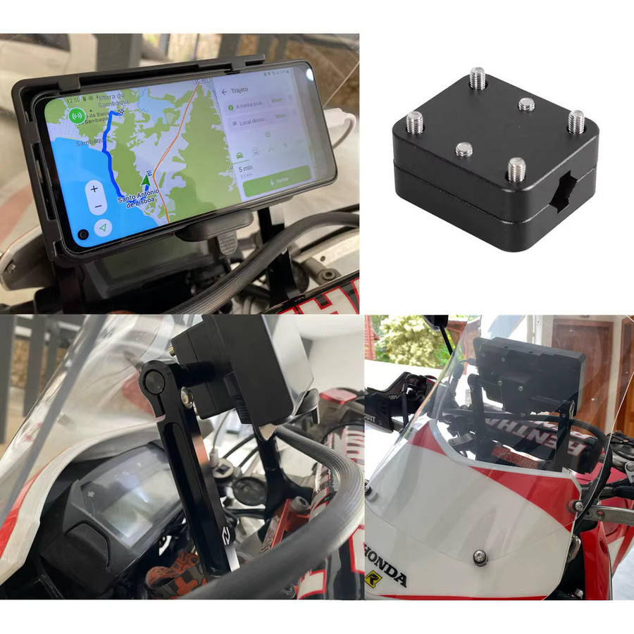 Motorrad GPS Navigation Halterung für BMW R1200GS R1250GS LC Adv und CRF1000L in Rot Schwarz - Bild 5