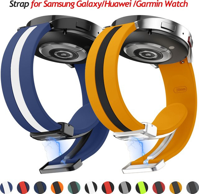 Geekthink Uhrenarmband Silikon, Magnetisches D-Schnallenband, Unisex - Bild 1