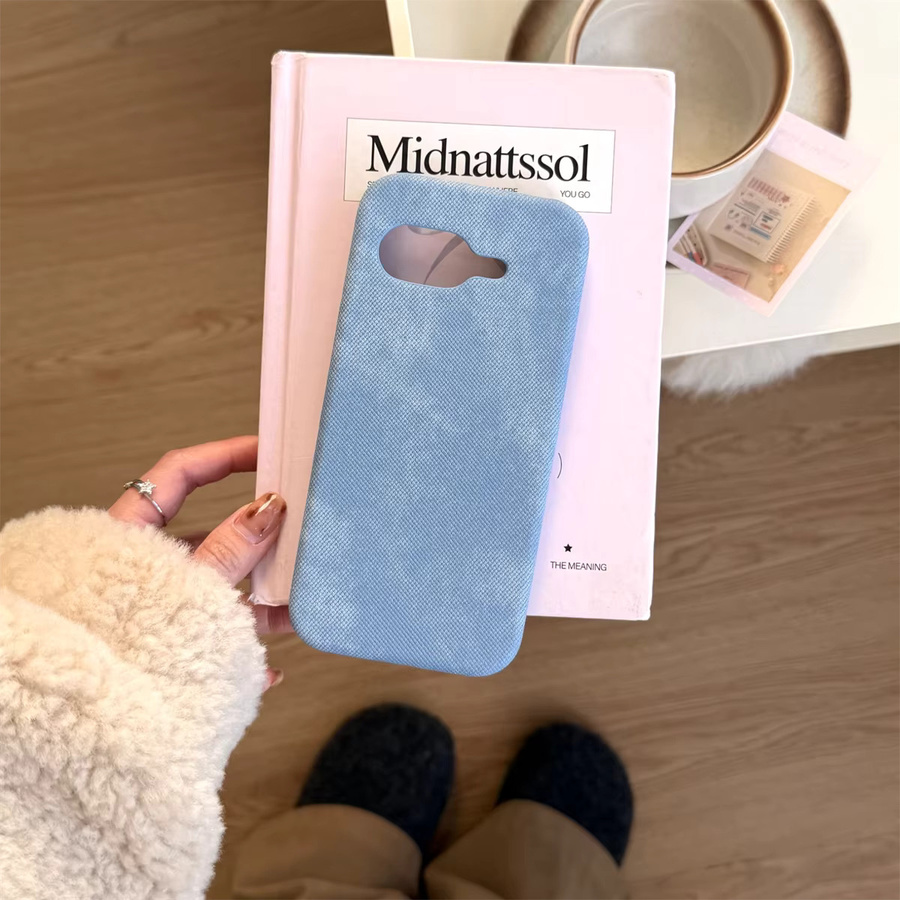 Luxuriöse Denim-Leder-Handyhülle im Cowboy-Jeans-Design für Google Pixel 9 10 Pro XL 7 8 9 Pro 10A 9A 8A 7A in Blau und Grau - Bild 1