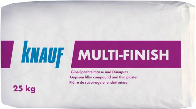 Knauf Multifinish Spachtelmasse aus Gips in Weiß, 25 kg - Bild 1