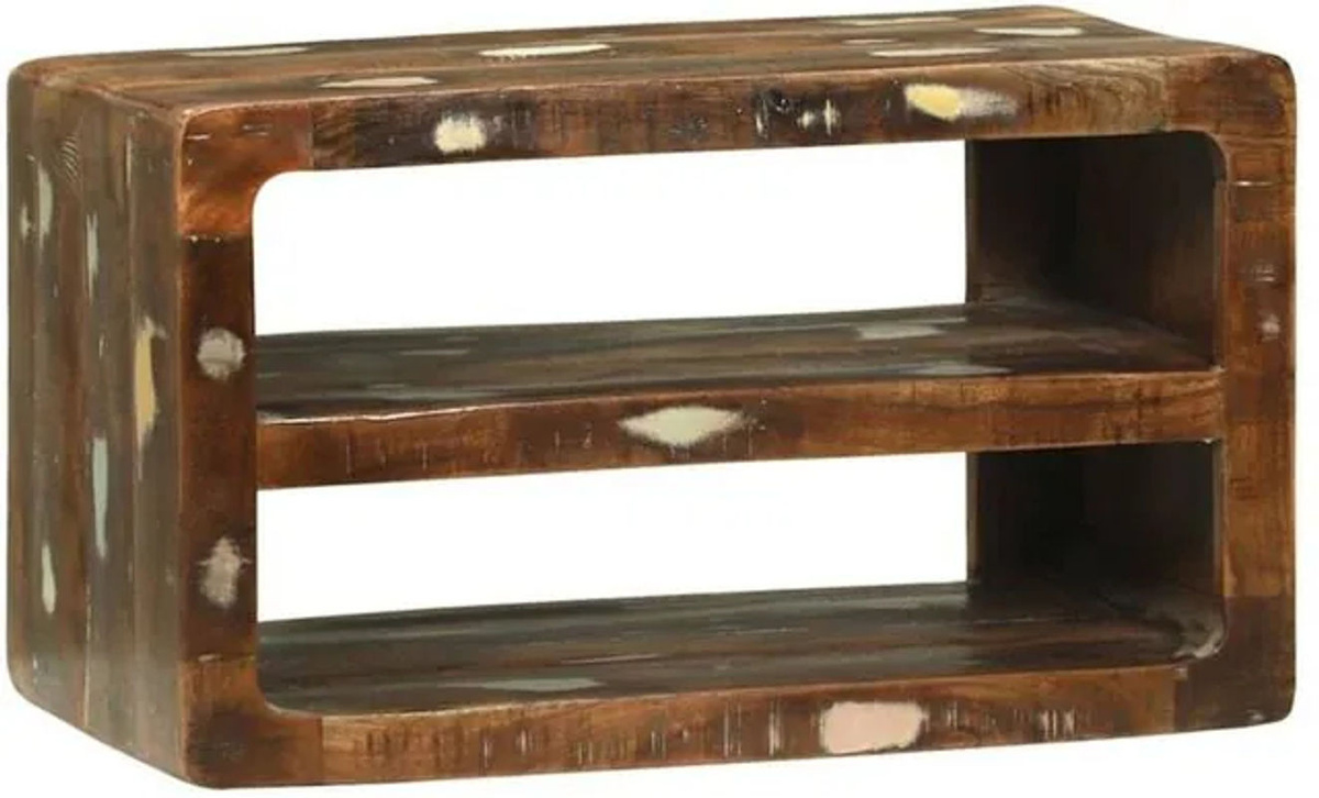 Vidaxl TV-Schrank aus Massivholz und Altholz in Mehrfarbig, B/T/H: 60 x 32 x 36 cm - Bild 1