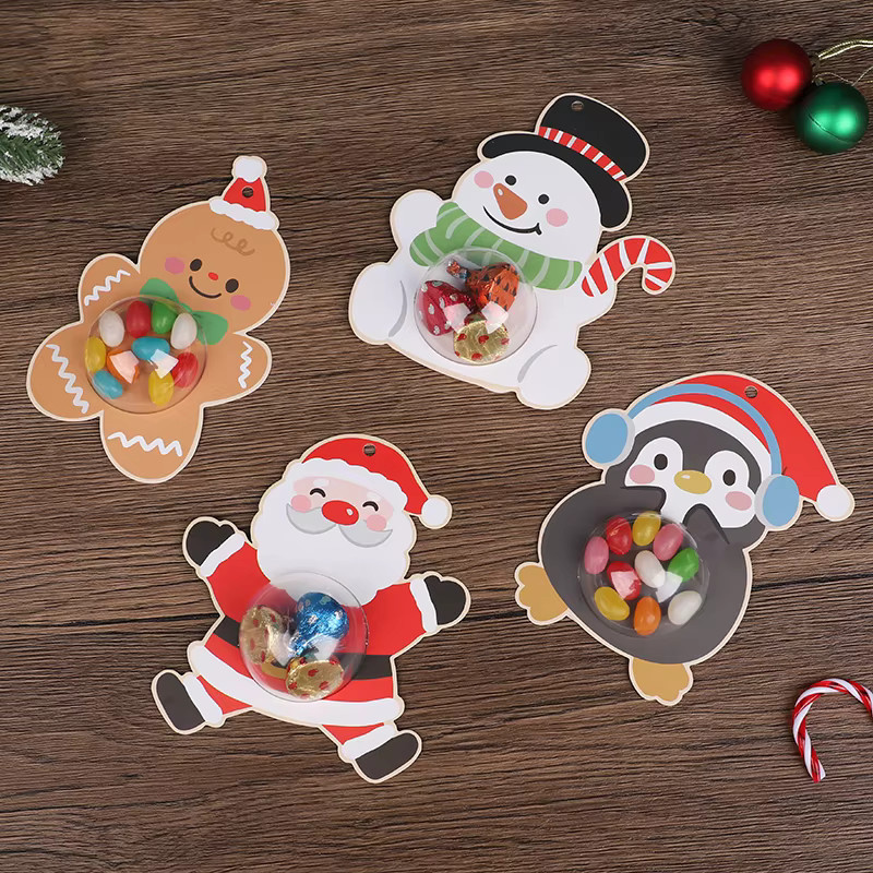 ZQNYCY Weihnachtliche Schokoladen-Geschenkverpackung aus Papier als Anhänger für Kinder und Weihnachtsbaum in Mehrfarbig - Bild 2
