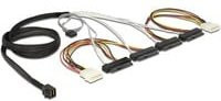 Delock Internes SAS-Adapterkabel mit Sidebands, 1x Mini-SAS HD SFF-8643 auf 4x SAS SFF-8482 und Molex, Schwarz, 1 m - Bild 2