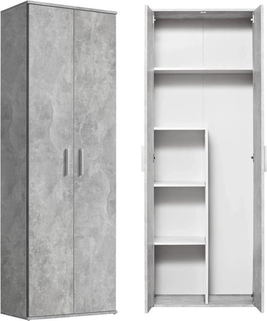 mokebo Besenschrank als Mehrzweckschrank in Grau, H x B x T: 180 x 60 x 34 cm - Bild 1
