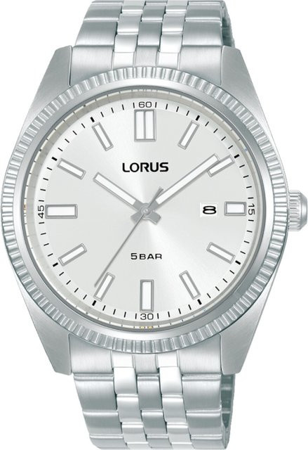 Lorus Herrenuhr, Quarz, Edelstahl, Silber, 42 mm, 5 ATM - Bild 1