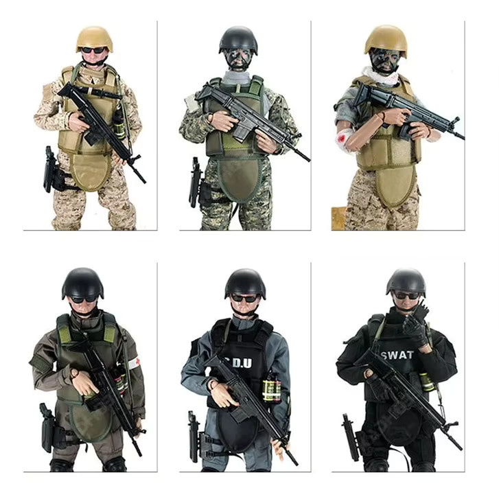 GRAPMAN Navy Seals US Militär Soldat SDU SWAT Polizei Actionfigur, 30cm, mit Waffe - Bild 2
