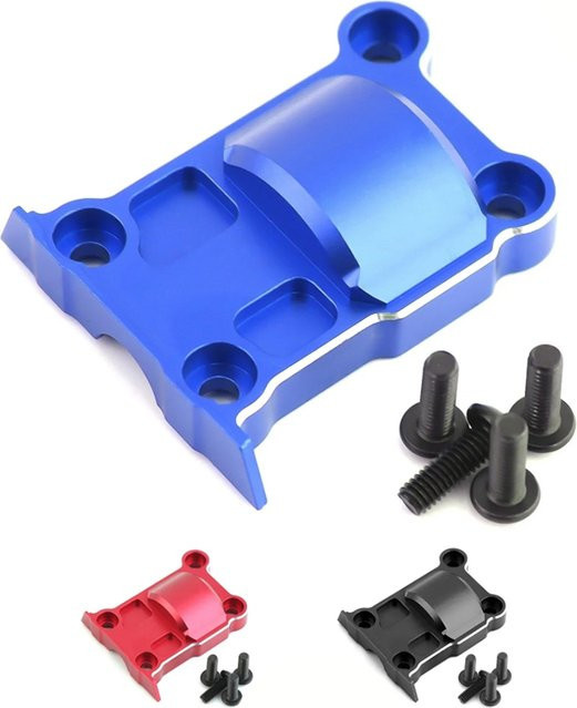 Traxxas Hintere Getriebeabdeckung aus Metall, Differentialschutz, Rot - Bild 1