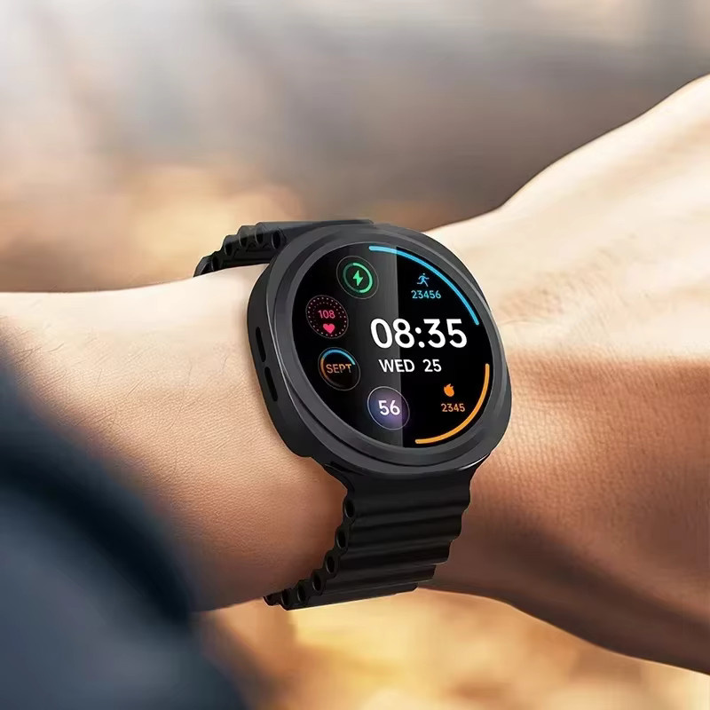Samsung Hülle für Galaxy Watch 8 Classic, Schwarz, PC, Matte Cover - Bild 3