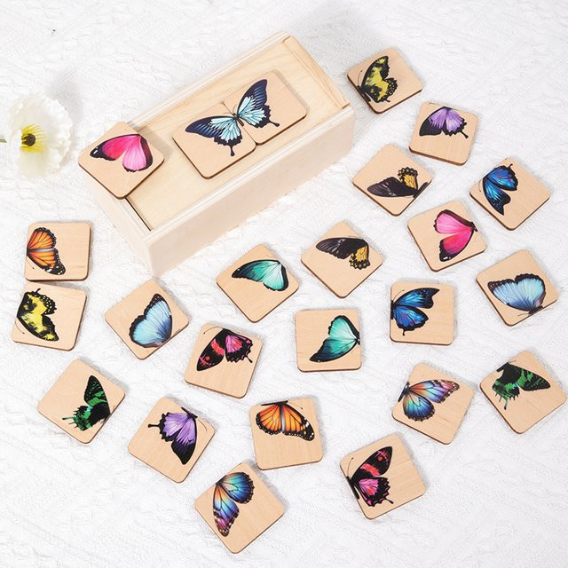 Tlewj Schmetterlings-Puzzle, Holz, Bunt / Mehrfarbig - Bild 1