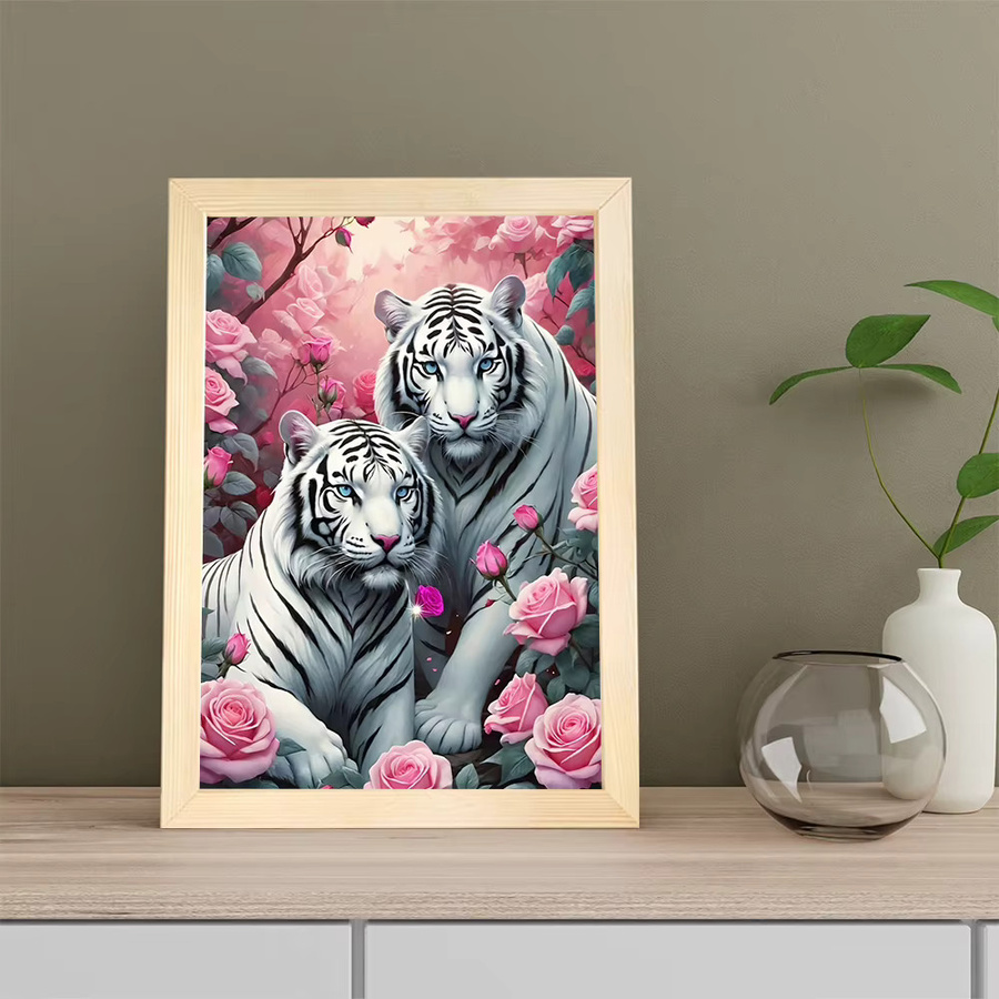 EverShine Malen nach Zahlen Tiger Motiv als handgemaltes Kunstbild in Mehrfarbig für deine Heimdekoration - Bild 2