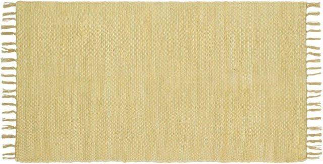 Mömax Fleckerlteppich Julia 2 Patchwork Teppich aus Baumwolle in Sand und Gelb, B/T: 70 x 130 cm - Bild 1