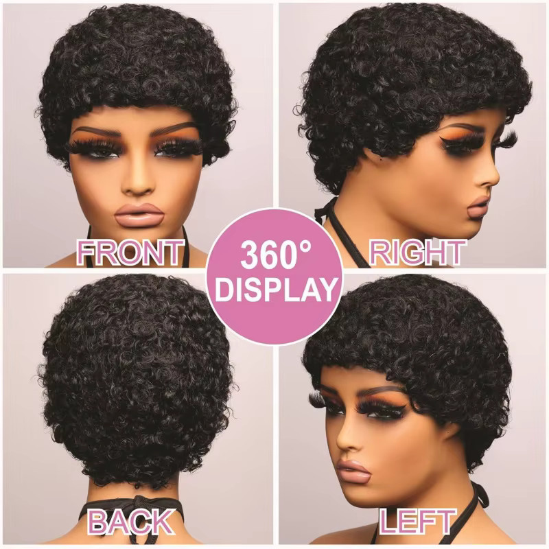 Suri Hair Afro-Synthetik-Perücke, kurz, schwarz, Damen - Bild 2