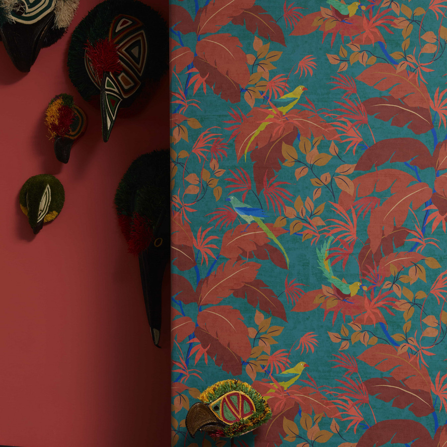 Nobilis Tapete Sur un Arbre Perche COS200 in Braun und Multicolour mit botanischem und floralem Design aus Vlies - Bild 1