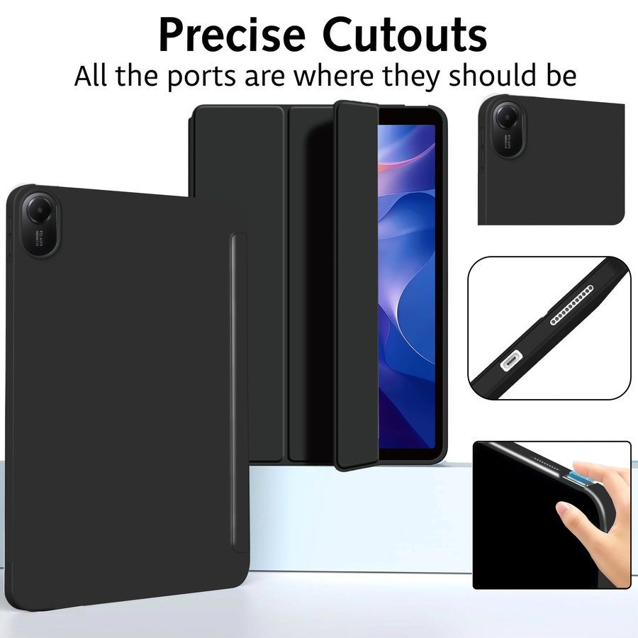 Xiaomi Smart Cover Hülle für Redmi Pad 2 2025 11 Zoll aus PU-Leder mit magnetischer Flip-Funktion und weicher Silikon-Rückschale in Schwarz - Bild 3