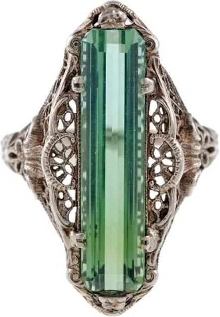 Huitan Ring, Silber, Zirkonia, Blumenmuster, Damen - Bild 1