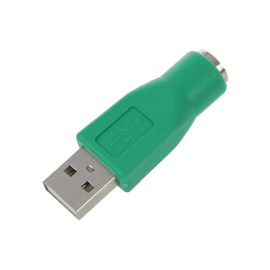 USB auf PS/2 Konverter-Adapter für Tastatur und Maus in Grün - Bild 2