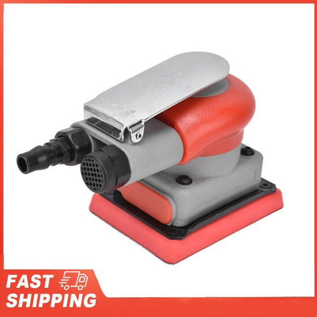 KKMOON Pneumatischer Schleifer KP-6793 aus Edelstahl, Farbe: Orange/Rot, Breite: 75 mm, Höhe: 100 mm - Bild 1