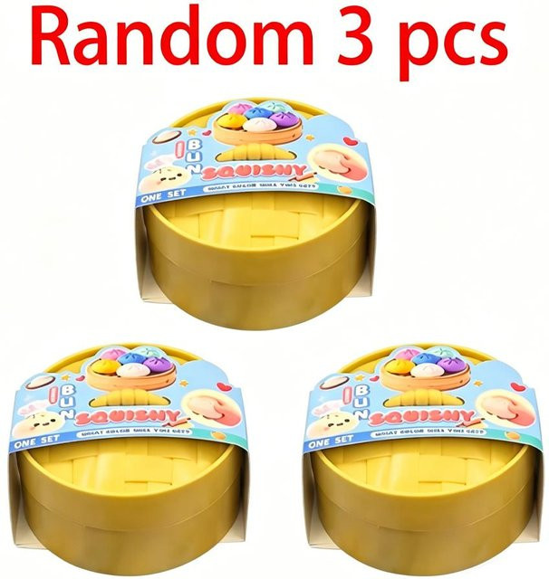 Binchi Outdoor Equipment Knödelpresse Regenbogenfarbe Knödel Squishy Blindbox mit Dampfgarer, Weiches Langsam Aufgehendes Stressabbau Spielzeug - Bild 1