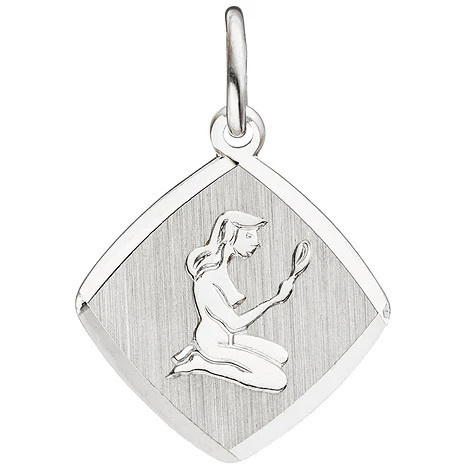 Colfem Anhänger Sternzeichen Jungfrau, 925 Sterling Silber, matt, Unisex - Bild 1