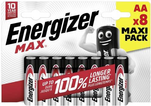 Energizer Max AA Mignon Alkaline Batterien 1.5V 8er Pack - Bild 1