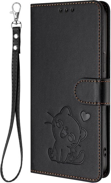 Leder Klapphülle für Ulefone Note Serie in Schwarz mit Visitenkartenetui - Bild 1