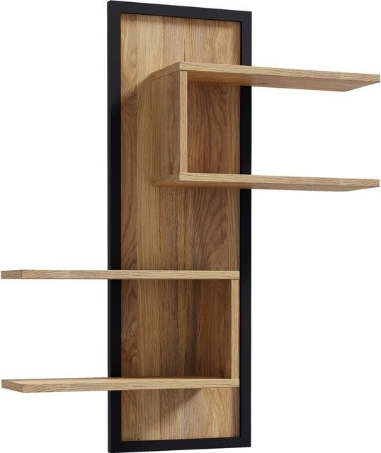 Premium Living Wandboard Jytana in Schwarz und Eichefarben, modern und wandmontiert, Breite: 122,5 cm, Tiefe: 21,9 cm, Höhe: 4,0 cm - Bild 1
