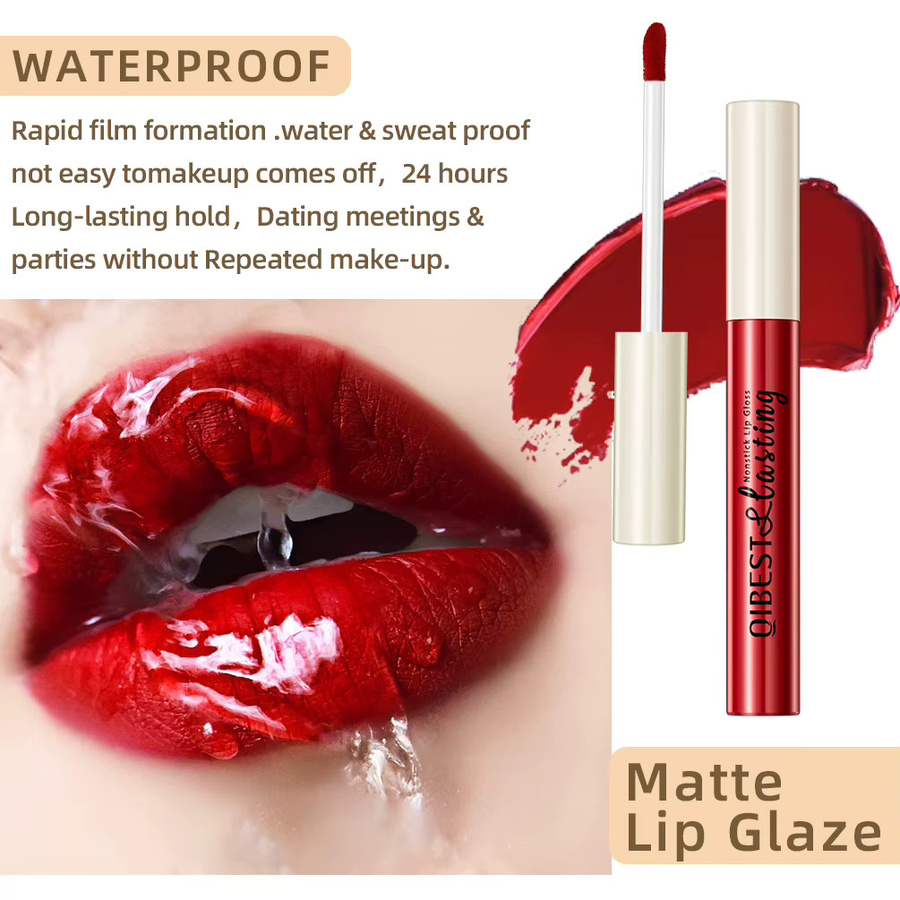 QIBEST Lippenstift, 12 Stück Set, Matt, Nude, Flüssig - Bild 2