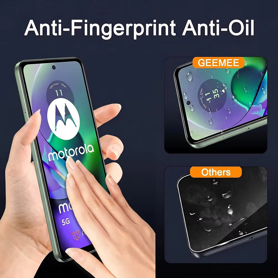 Motorola Displayschutzfolie aus gehärtetem Glas 9H, transparent, passend für Moto G75, G84, G17, G15 und G54 - Bild 3