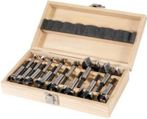 Stier Forstnerbohrer-Set in Holz-Kassette, 15-teilig, Farbe: Silber - Bild 1