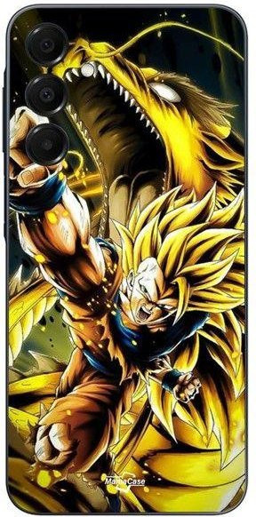 Maniacase Handyhülle für Samsung Galaxy A16 mit Son Goku Super Saiyan SSJ3 Design in Schwarz und Multicolour aus flexiblem Silikon - Bild 1