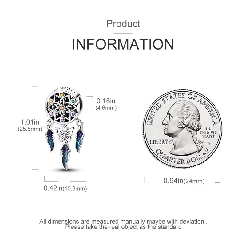 Charms Original Blumenanhänger Traumfänger, 925 Silber vergoldet, Perle, Damen - Bild 2