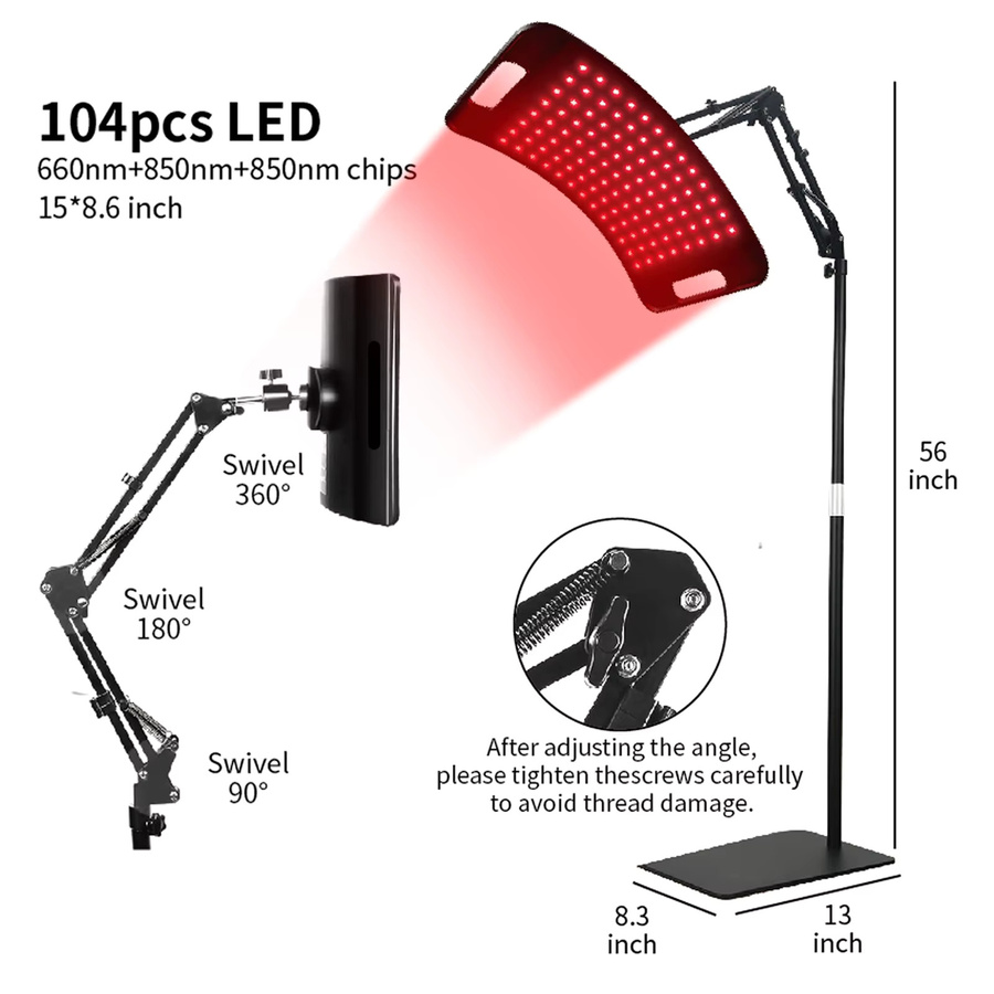 OWJHE Rotlichttherapie-Lampe für Gesicht und Körper, 660 & 850 nm, Unisex - Bild 2