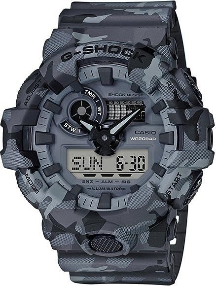 Casio Armbanduhr, Quarz, Harz, Grau, Herren - Bild 1