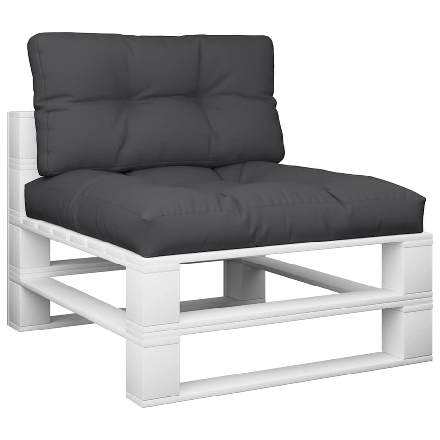 vidaXL Palettenkissen 2-teiliges Set aus wasserabweisendem Polyester in Schwarz - Bild 5