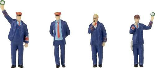 Faller H0 Modellbahnfigur Bahnpersonal und Schaffner mit Pfiff, bemalt, stehend - Bild 1