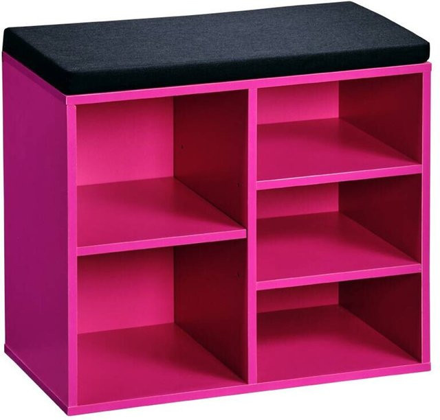 Kesper Schuhregal aus Spanplatte in Pink, B/H/T: 51,5 x 48 x 29,5 cm - Bild 1