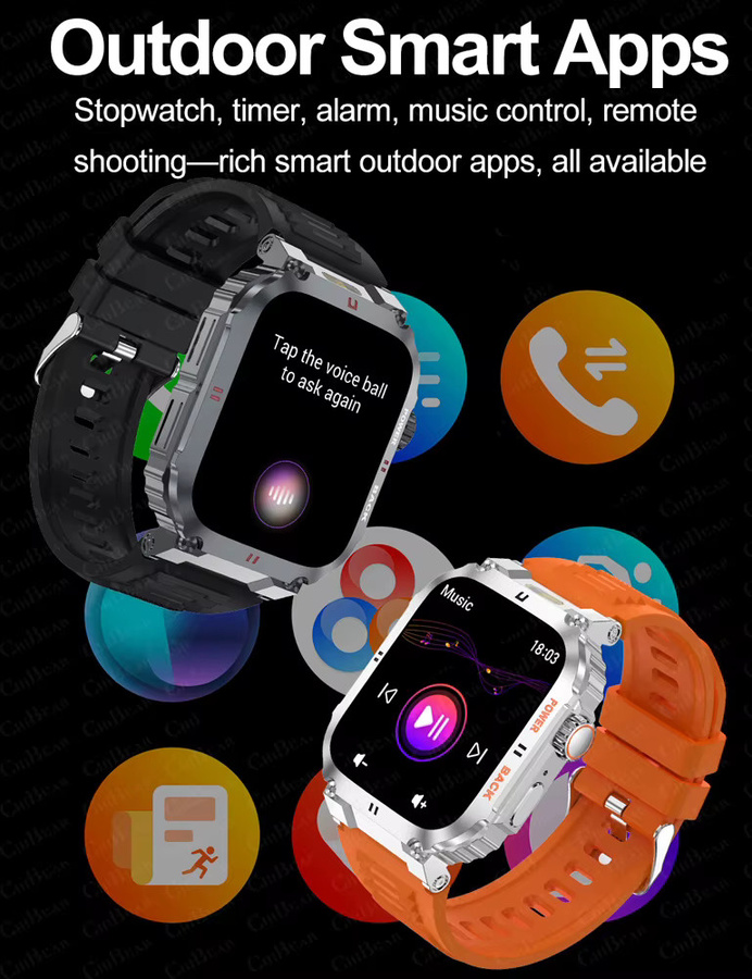 ChiBear Smartwatch, GPS, Bluetooth, Grau, Herren - Bild 5